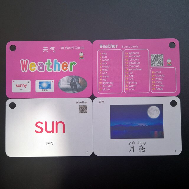 32 Stks/set Fruit Groenten Chinese & Engels Flash Kaarten Pocket Kaart Baby Chlidren Educatief Speelgoed: M