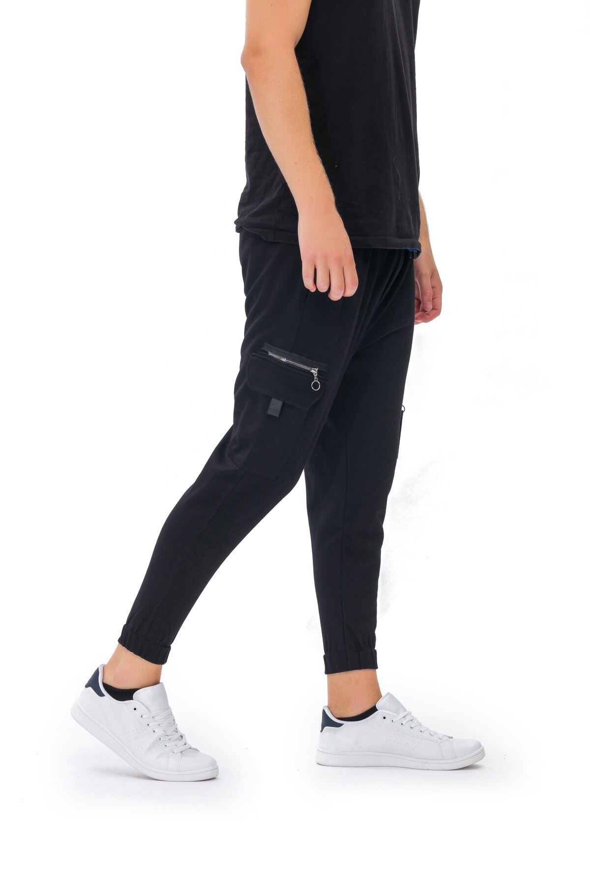 KarinFashıon Men's Track Suit With Six Prints Cargo Pocket Pants Rubber Trotters Side Pocket