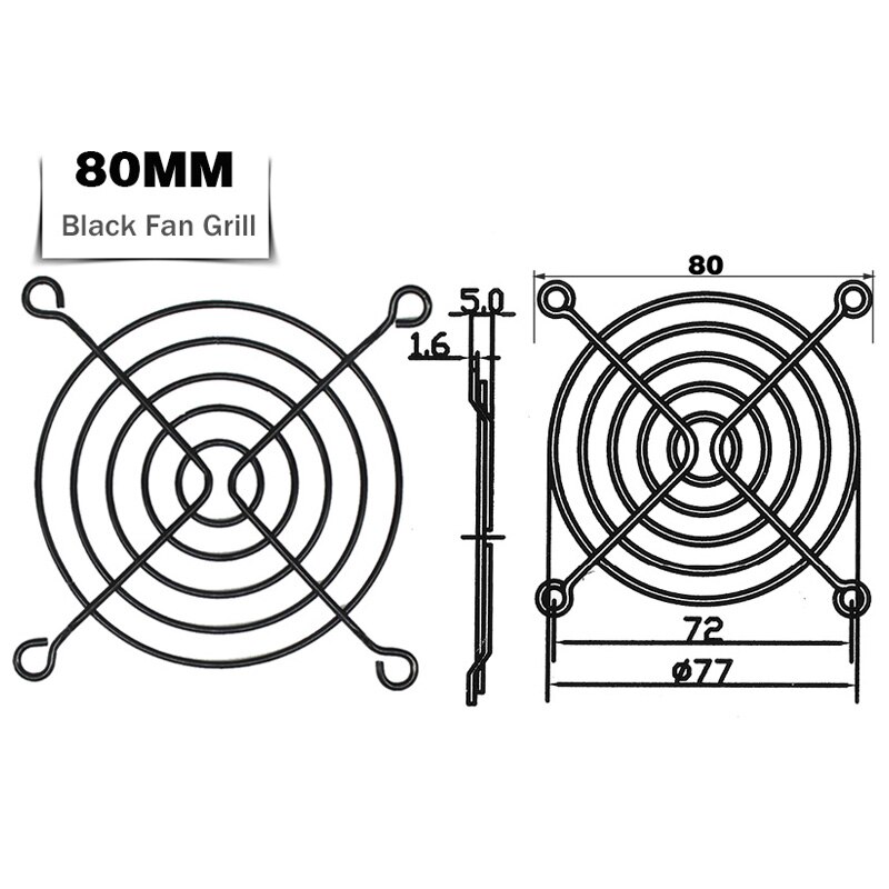 20 Pieces 80mm Fan Grills 80x80mm Metal Protector For 80mm Fans Computer Case Iron Mesh for Fan Protection