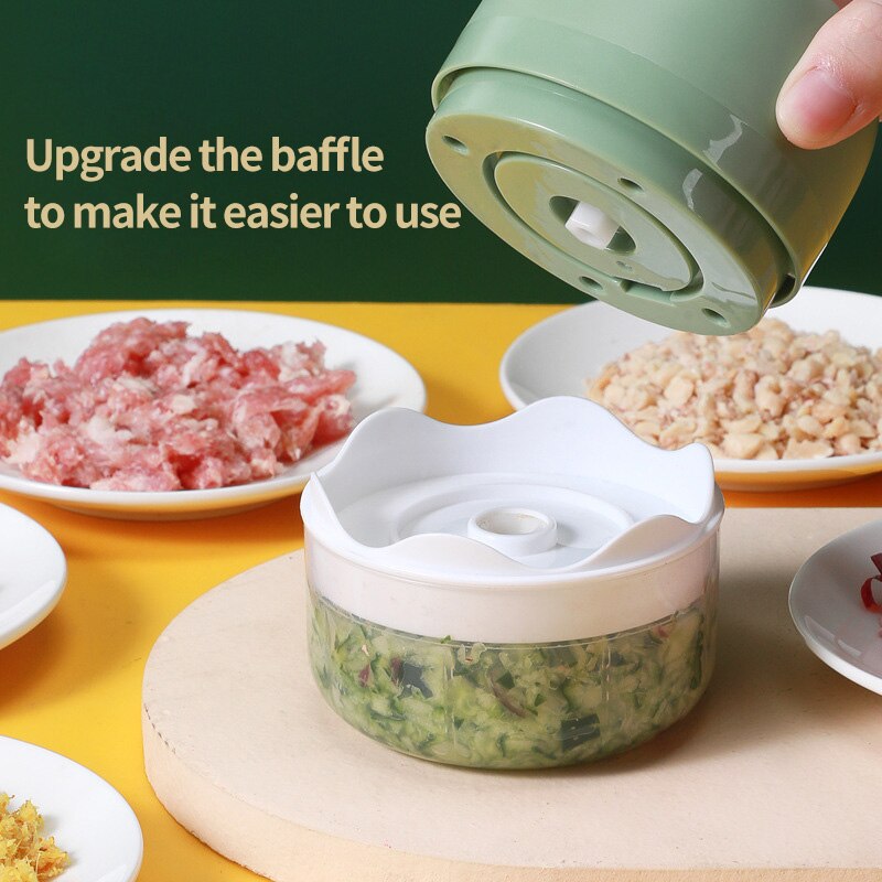 Electric Food Masher Mini Vegetable Chopper Chili Meat Ginger Masher USB Rechargeable Blender Kitchen Gadgets