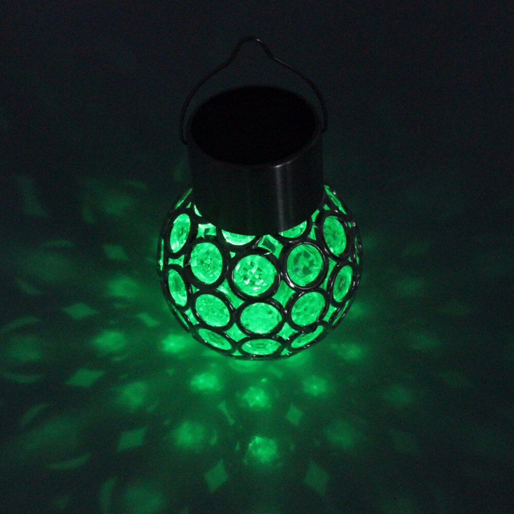 LED Solar Power Glass Ball Crystal Hanging Color Changing Light Bulb Decoration Light For Outdoor Garden Courtyard Tools
