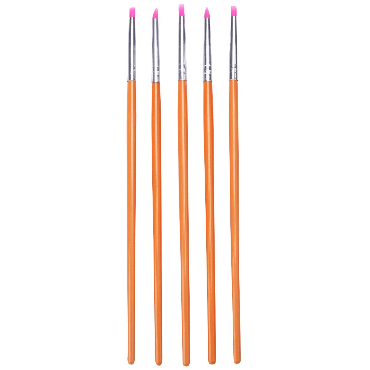 Out Top 5Tip Siliconen UV Gel Nail Art Brush Set Schilderen Moulding Pen Modellering Pro nail art pen c0913