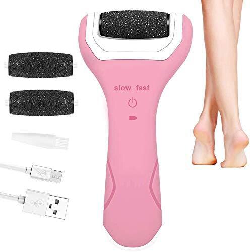 Foot Scrubber Electric Foot File - Pedicure Tools Callus Remover with Rechargeable for Dead Hard Skin Removal: Gray