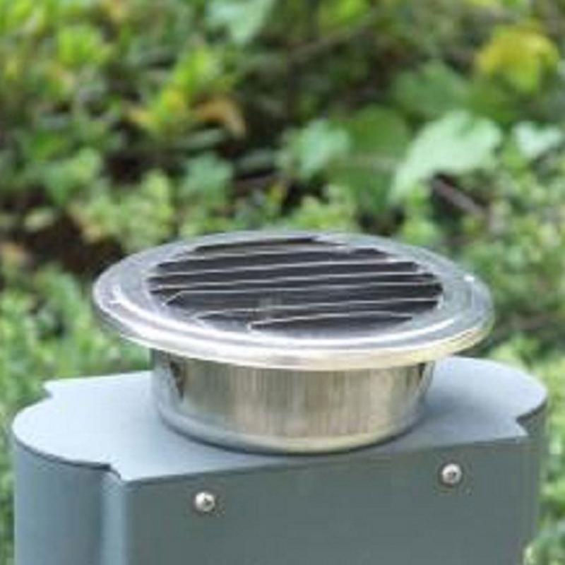 80/100/120mm ventilationsrist i sølv i rustfrit stål, rund luftrist med flangebeskyttelse