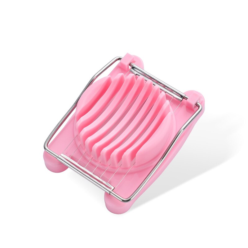 Multifunction Egg Slicers Stainless Steel Wire Egg Slicer Egg Splitter Cut Egg Device Kitchen Egg Tools Petal Shape Egg: Pink 1