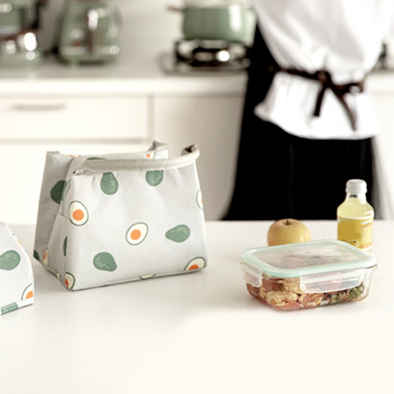 Print Cartoon Leuke Lunch Tas Voedsel Picknick Lunch Box Bag Cooler Draagbare Functionele Geïsoleerde Lunch Tas Thermische Tote Bolsa Termica