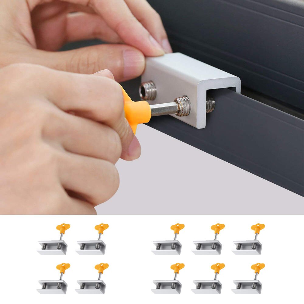 6 Pcs/4 Pcs Aluminium Raam Lock Gesp Deurslot Bescherming Schuifdeur Beveiliging Schuifdeur Scherm Limiter Beveiliging klink