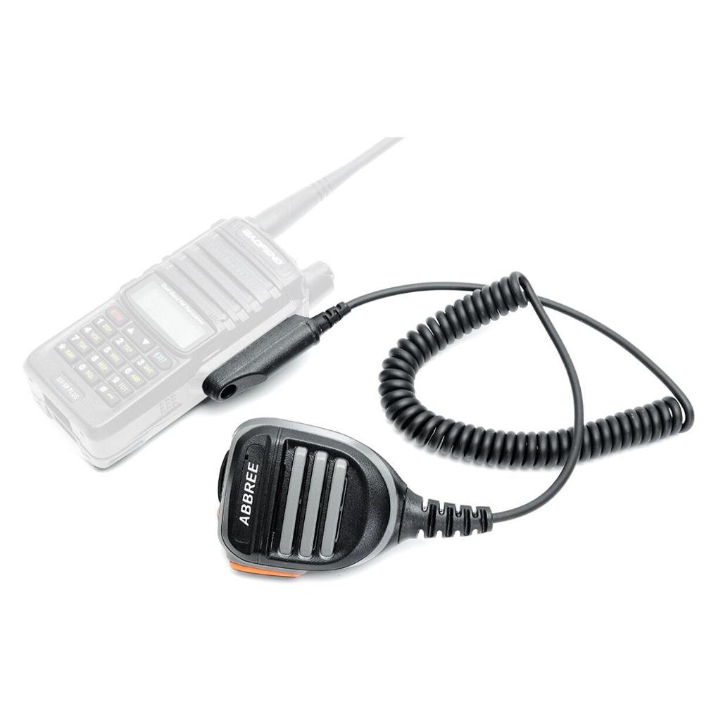 ABBREE Speaker Mic AR-780 PTT Waterproof For Baofeng Two Way Radio UV-9R Plus UV-XR Walkie Talkie Radio