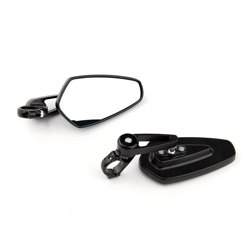Rétroviseur latéral du guidon pour motos, 7/8 ", 22mm, pour Kawasaki Z125 pro, Z650, Z750, Z800, Z900, Z1000, ER6N, ER6, miroir latéral du guidon: black