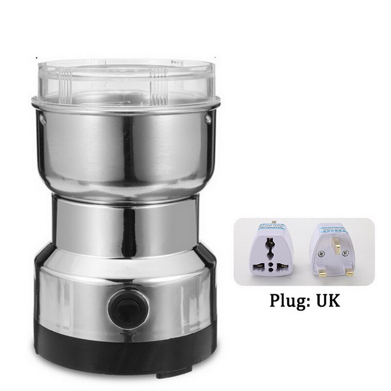 Kaffekværn elektrisk mini kaffebønner nøddekværn kaffebønner multifunktionel hjemmekaffemaskine køkkenværktøjsstik: Uk