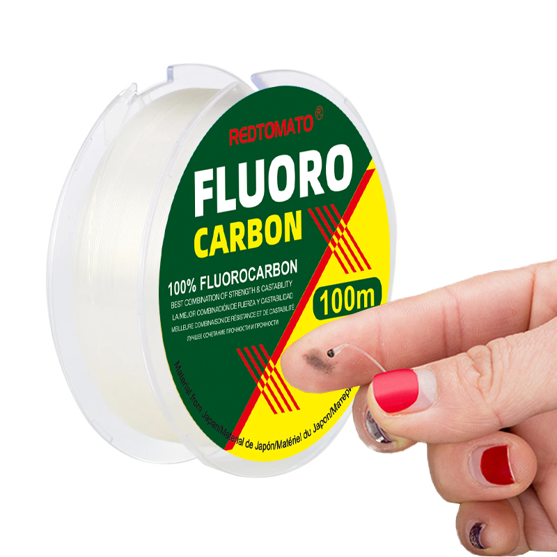 Línea de pesca de fluorocarbono 100% de 100M, línea de fibra de carbono importada japonesa, línea de hundimiento de monofilamento de 1-30kg, productos de pesca de mar
