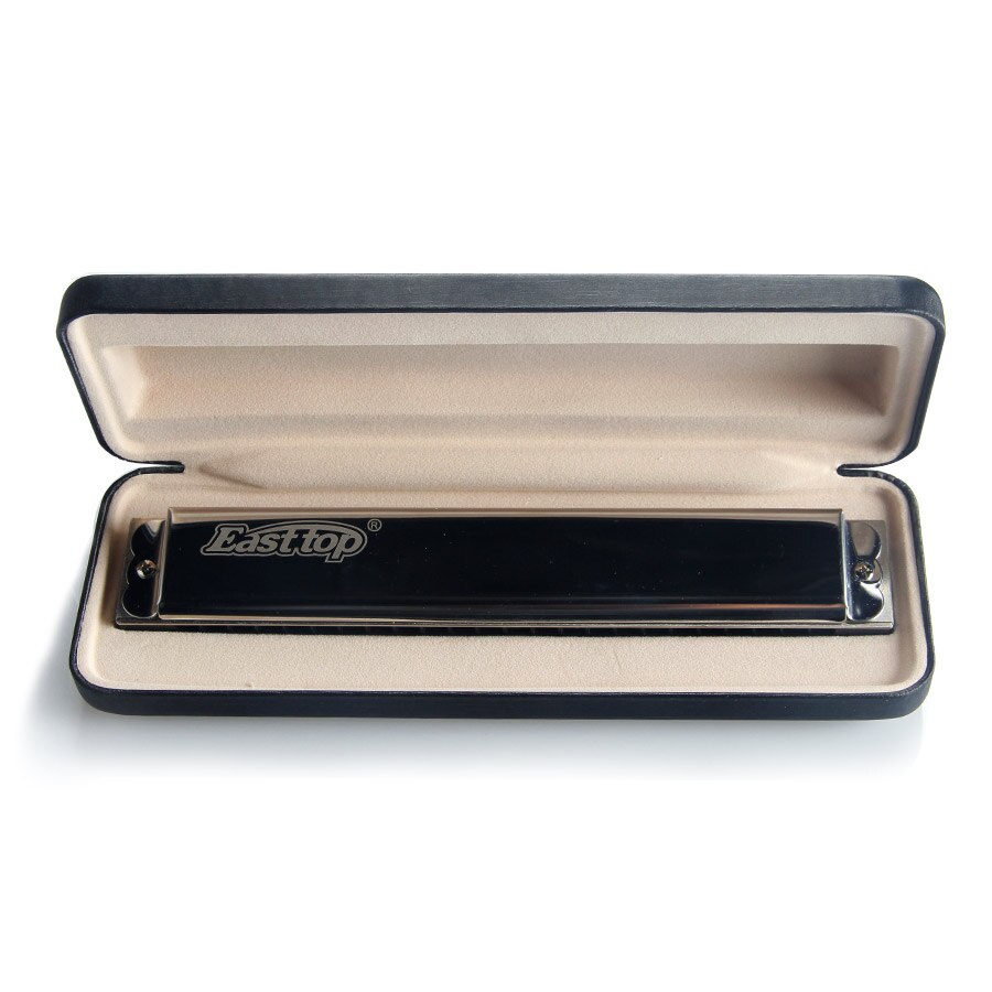 East top T2403 – Harmonica trémolo à 24 trous de F ton argent, Musical