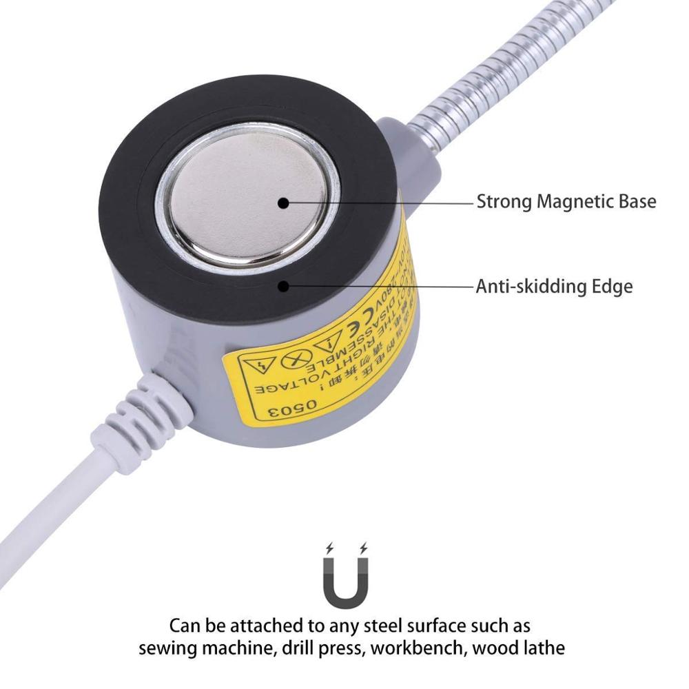Lampe de travail Super brillante à 14/18 LED pour Machine à coudre, avec Base de montage magnétique, pour tour, perceuse, pressoir, établi