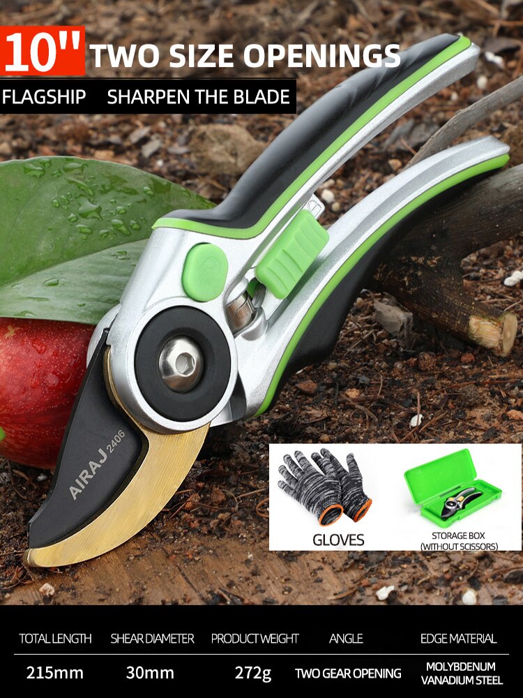 AIRAJ – sécateur de jardinage qui peut couper des Branches de 35mm de diamètre, des arbres fruitiers, des Branches de fleurs et des ciseaux: Pruning Shear 2406