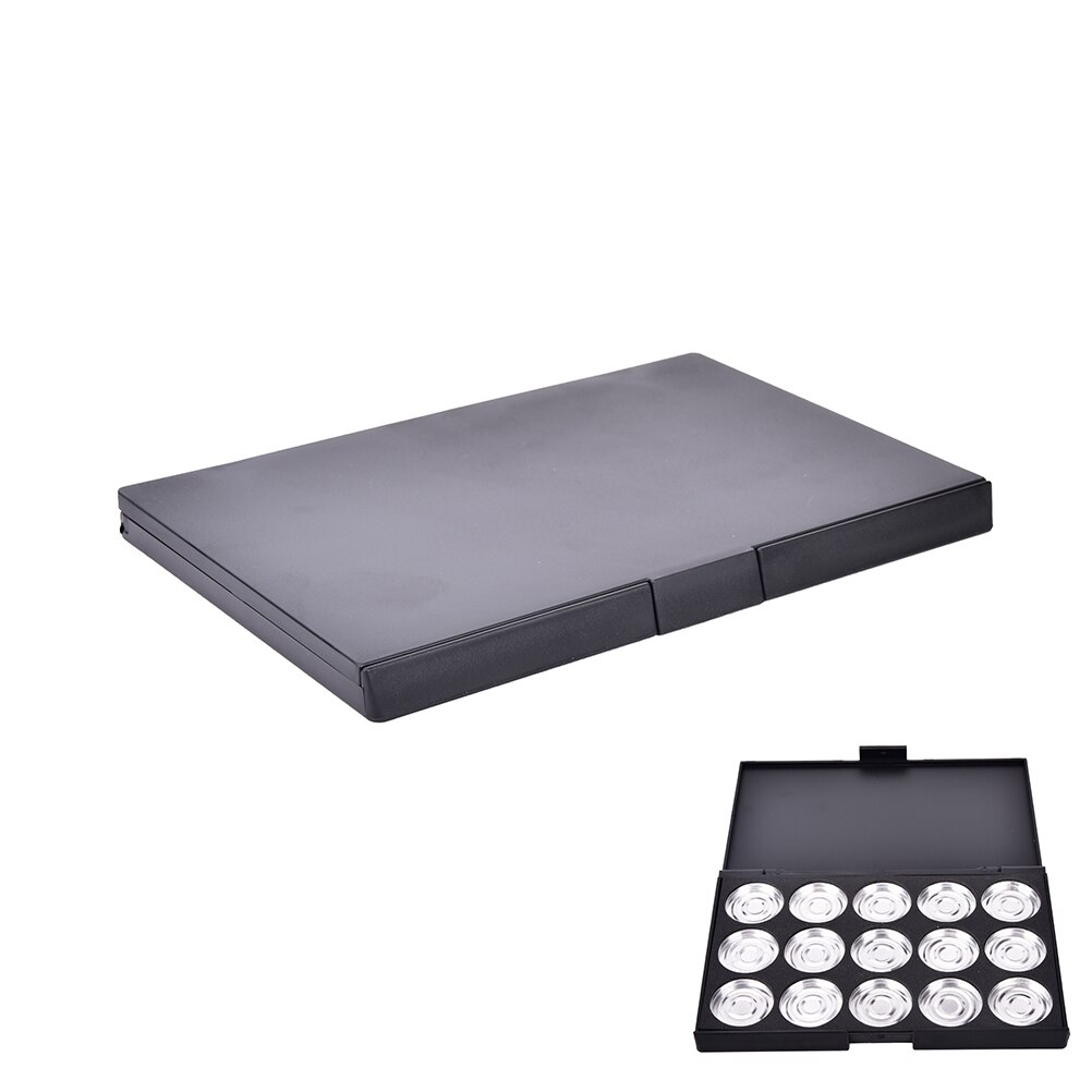 15Pcs Lege Oogschaduw Leeg Paneel Palette Aluminium Pannen Verwijderbare Makeup Tools Diy Make Shadow Eye 15.5*10.5*1.3Cm