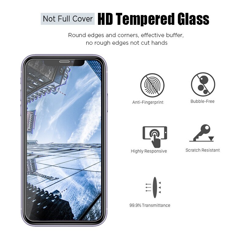 4 stück schutzglas für iphone 12, 11 pro, xs max ,  xr 7 8 6s plus, displayschutzfolie aus gehärtetem glas für iphone 11, 12 mini