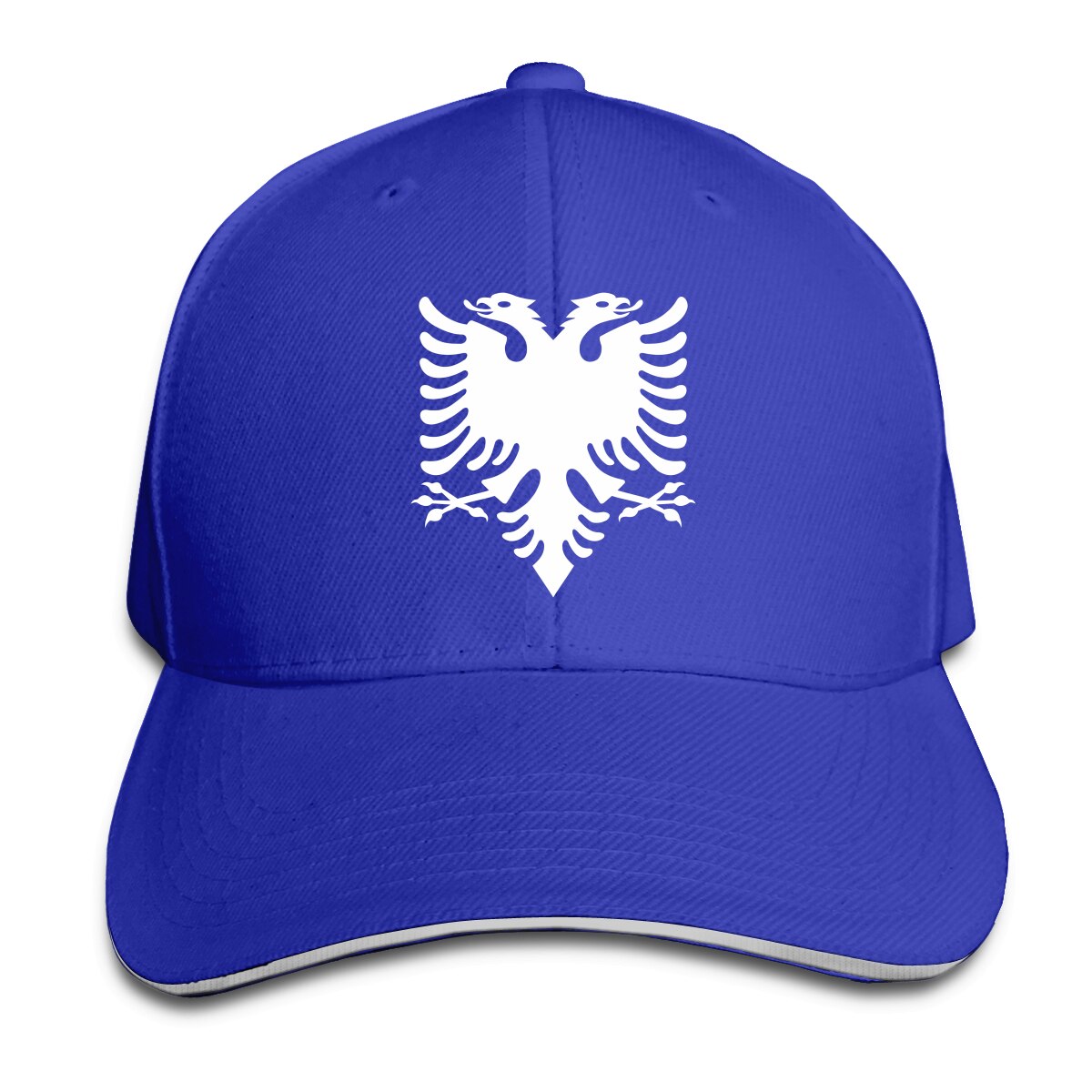 Albania sombreros, gorras de hombres y mujeres, gorros de pico de pato, gorras de béisbol de coche, gorras ajustables de Snapback hip-hop unisex: Azul
