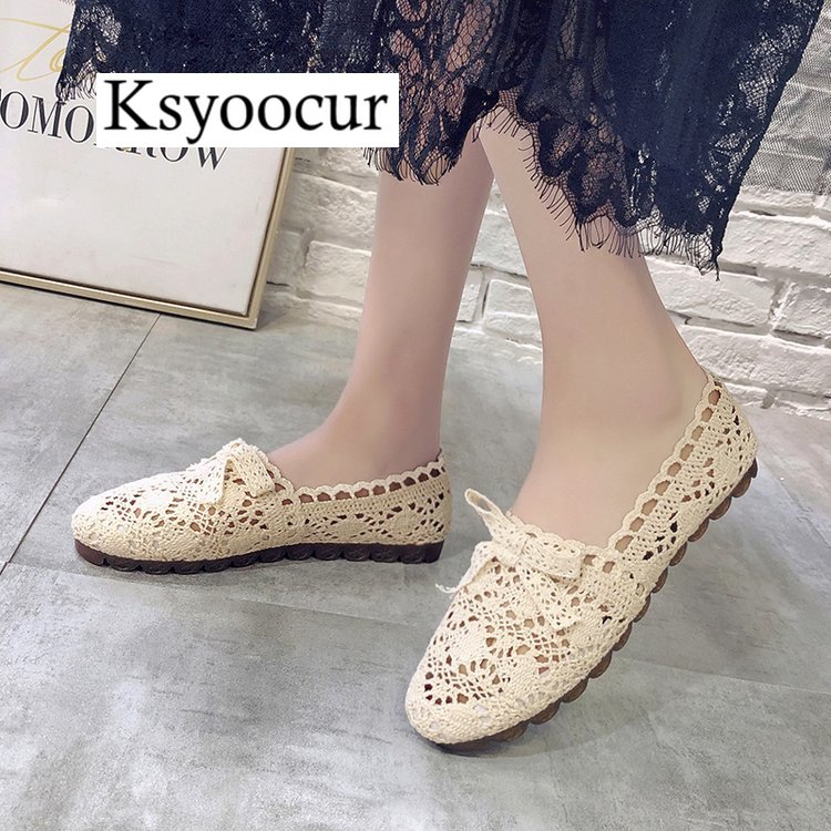 Brand Ksyoocur Ladies Flat Shoes Casual Women Shoes Comfortable Round Toe Flat Shoes Spring/summer Women Shoes X01