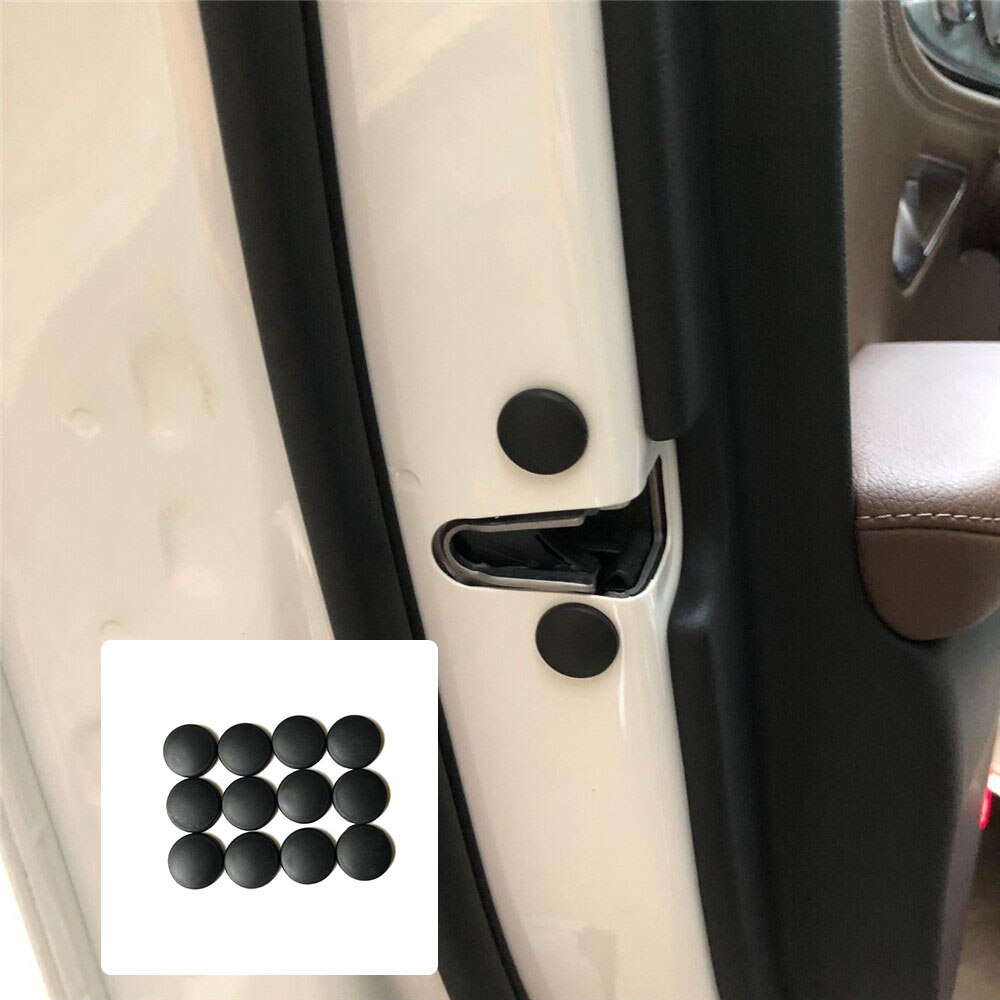 12pcs Car Door Lock Screw Protector Cover Sticker For Tesla Roadster Model 3 Model S Model X