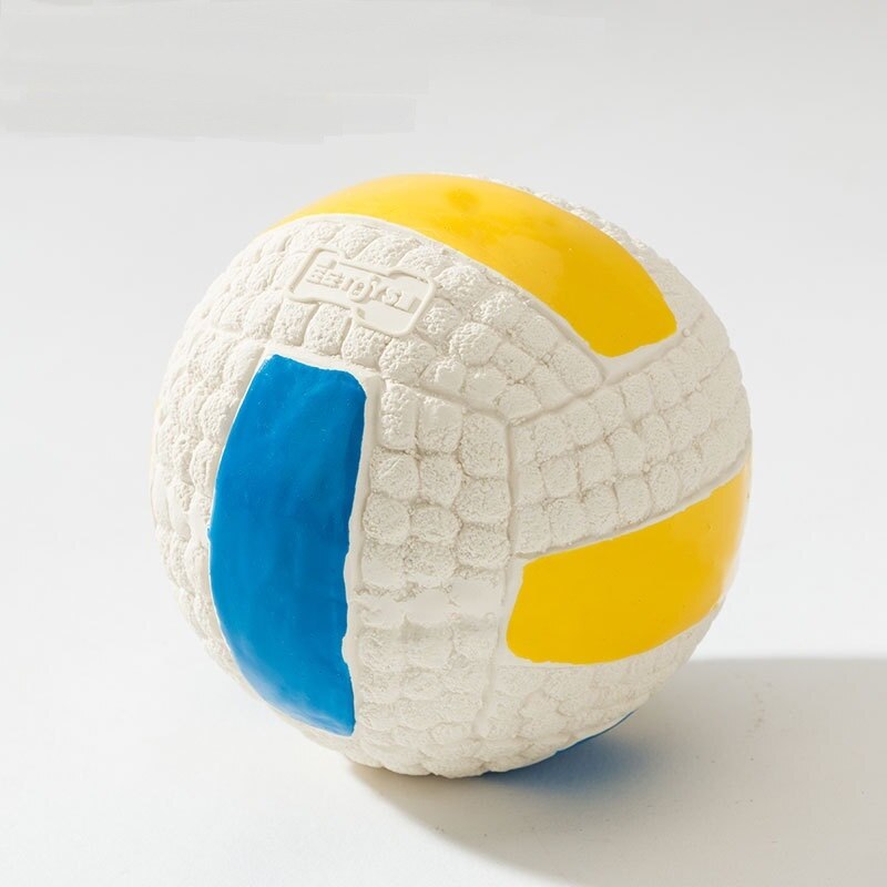 Cleaning Tanden Piepende Interactieve Cartoon Dier Speelgoed Bal Vormige Hond Speelgoed Pet Training Producten Pet Chew Speelgoed: Volleyball - 9CM