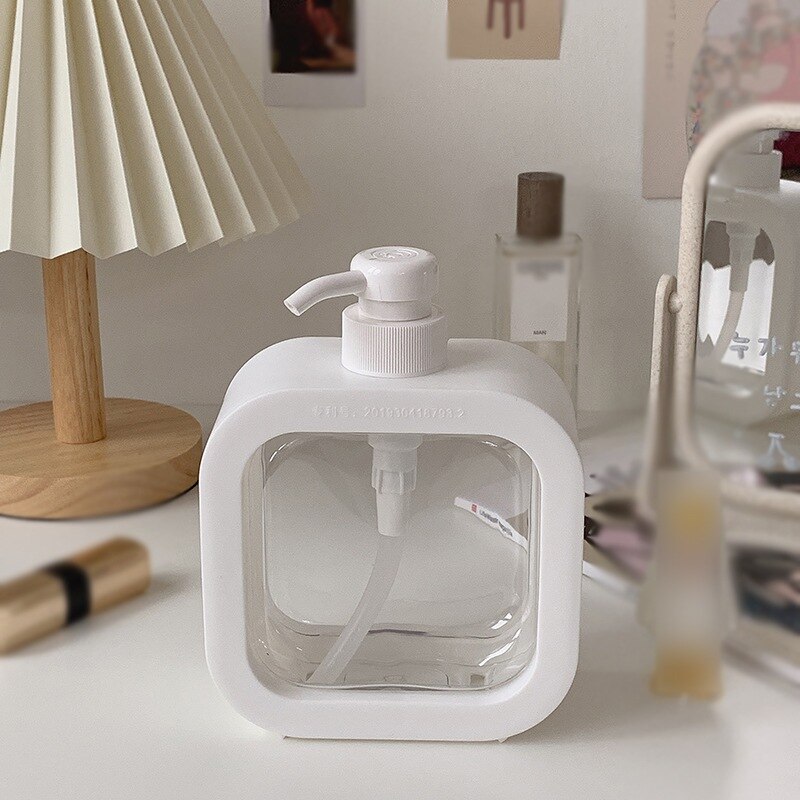 500ml Weiße Seife Spender Flasche Hand Flasche Sanitizer Kosmetik Shampoo Körper Waschen Lotion Flasche Reise Werkzeug Leere Flasche