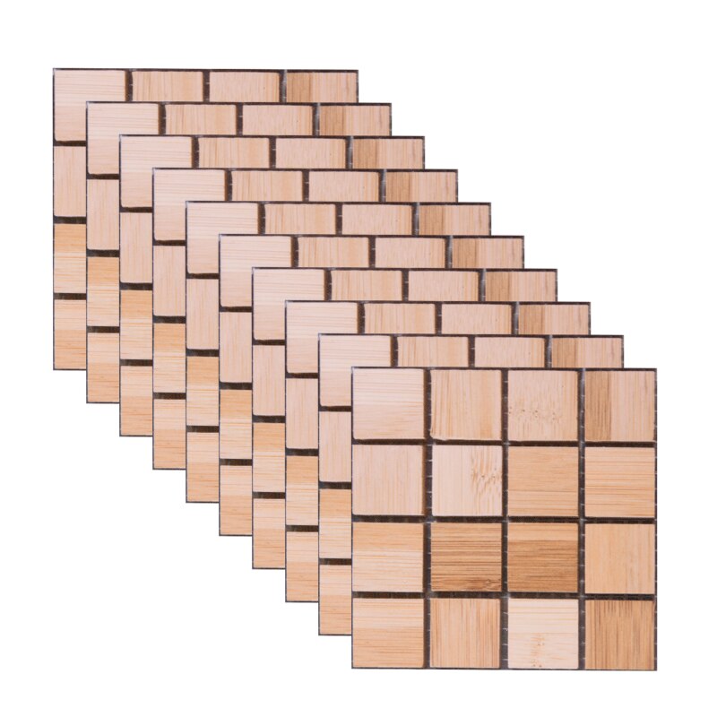 Autocollants muraux en mosaïque, 10 pièces, 10x10cm, autocollant pour peler et coller, rétro-adhésif, pour bricolage, cuisine, salle de bain, décoration murale de la maison: B08