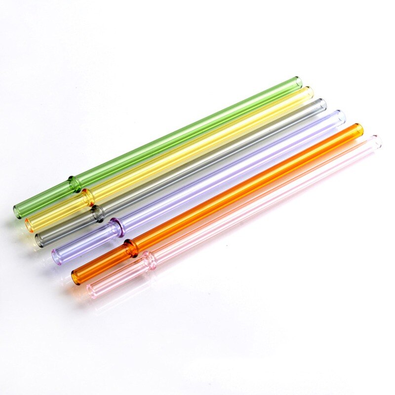 Reusable Glass Straws Eco-Friendly Straws for Smoothies Cocktails Milkshakes Kitchen Bar Party Drinking Straws Accessories