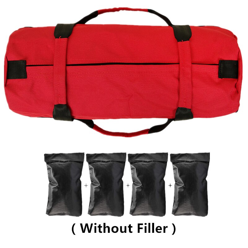Bolsa de arena para levantamiento de pesas, 4 bolsas interiores ajustables para gimnasio en casa, Fitness, entrenamiento de fuerza muscular resistente, entrenamiento de levantamiento de pesas: Rojo