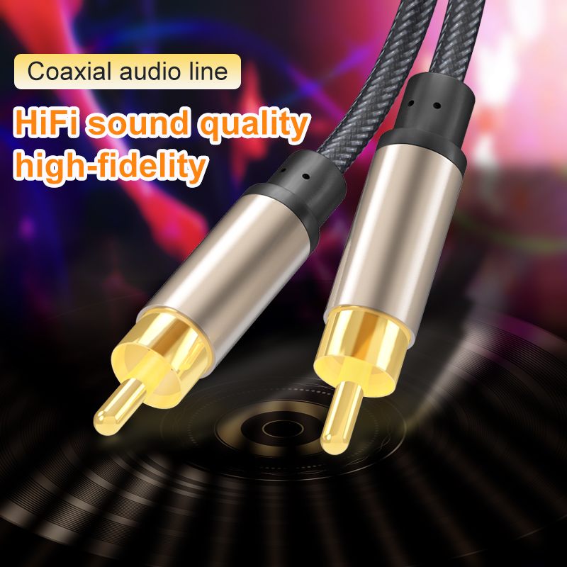 Cable Coaxial HiFi 5,1 SPDIF 1m 1,5m 2m 3m 5m 8m 10m Cable de vídeo para amplificador de TV altavoz barra de sonido