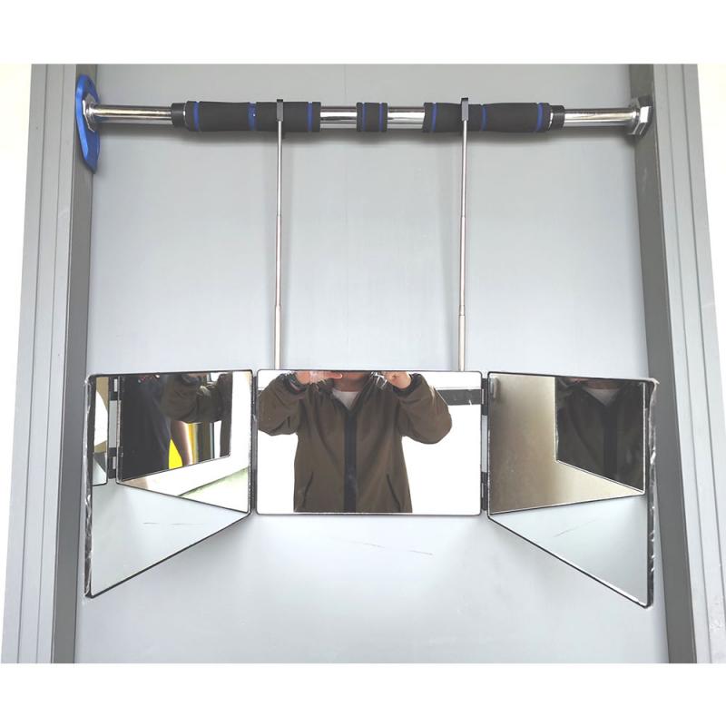 3 Way Mirror Retractable Hanging Makeup Mirror Freely Adjustable Height Shaving And Hairdressing Mirror Tri-fold Mirror