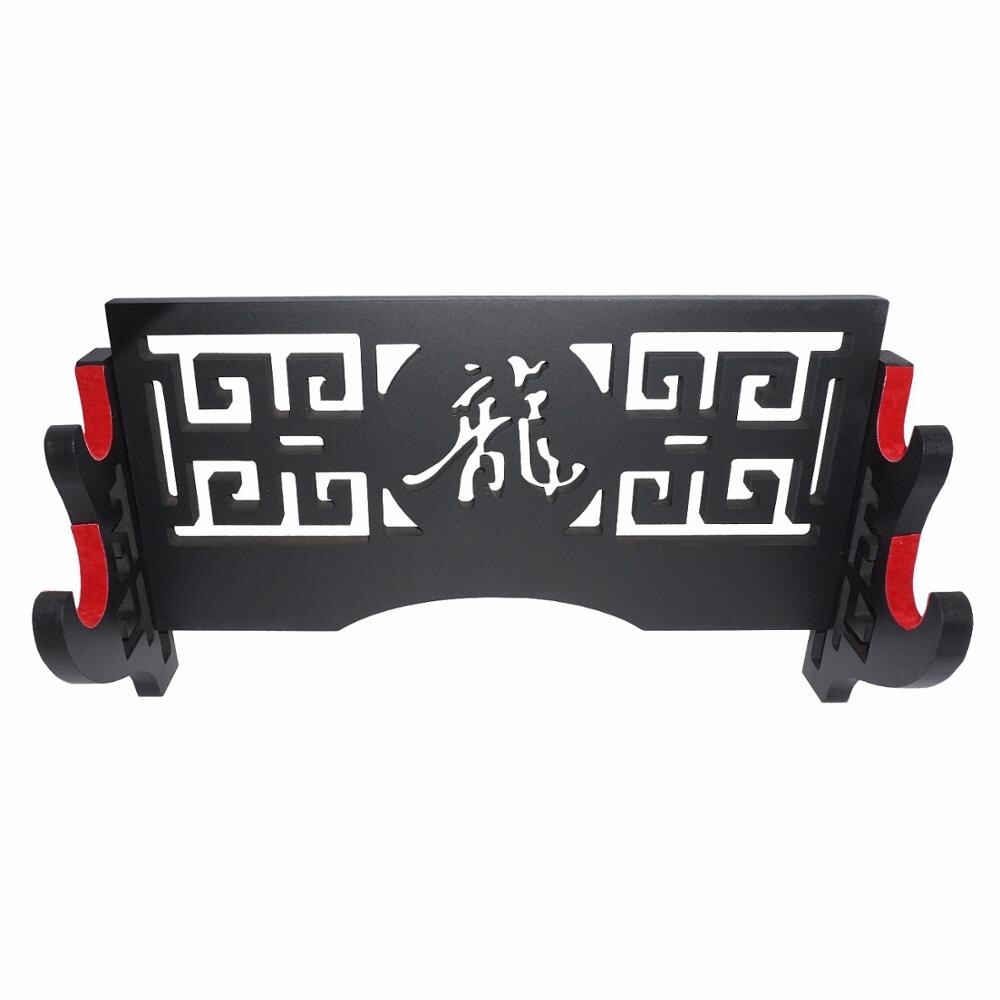 Fløjl beskytter sværd vægmontering sværdholder displaystativ til katana wakizashi genji og samurai sværd 2 tier drage
