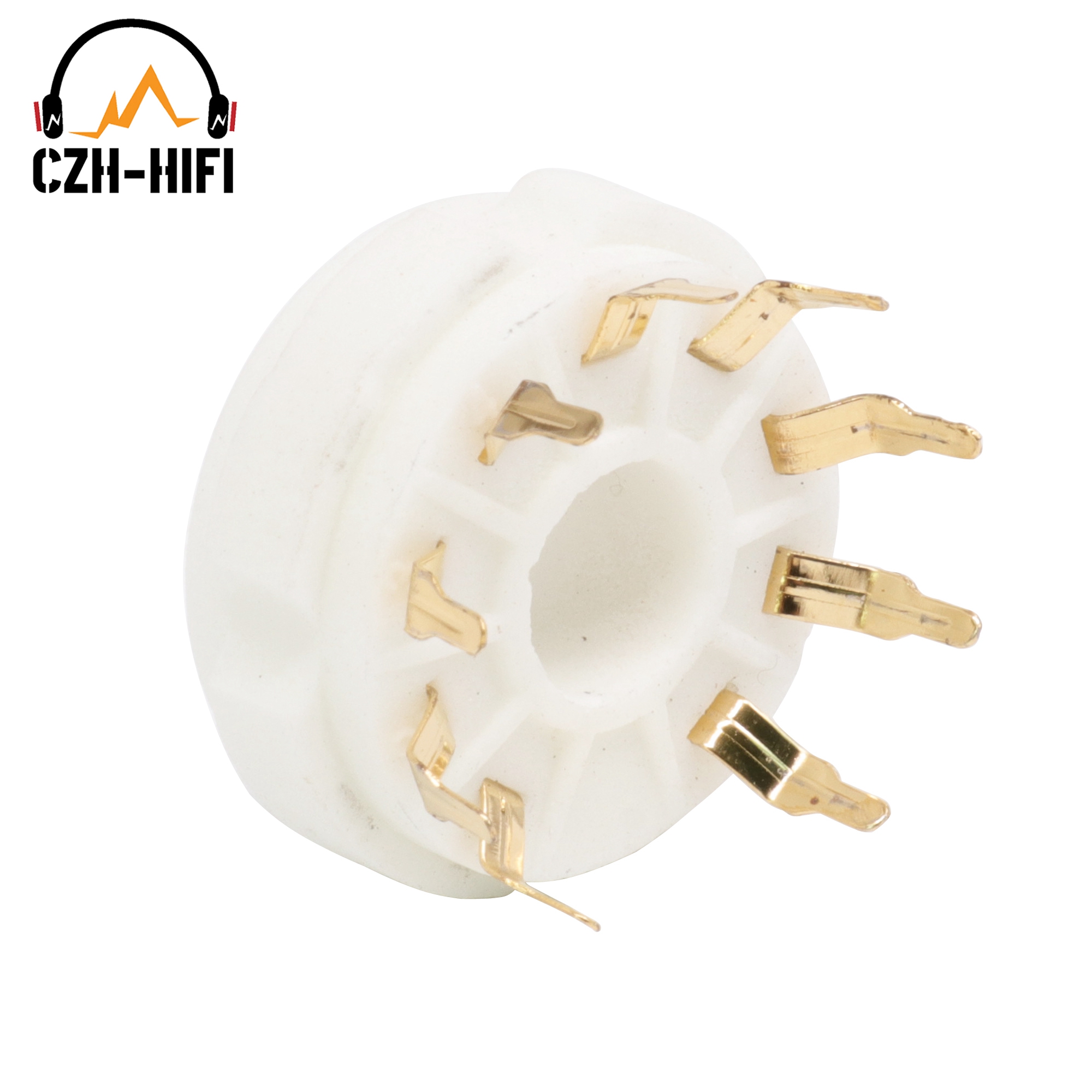 9pin Ceramic Tube Socket Valve Base for EL504,EL519,PL519,EL502,6LQ6,7868 Vintage Audio Amplifier DIY PCB Chassis Mount
