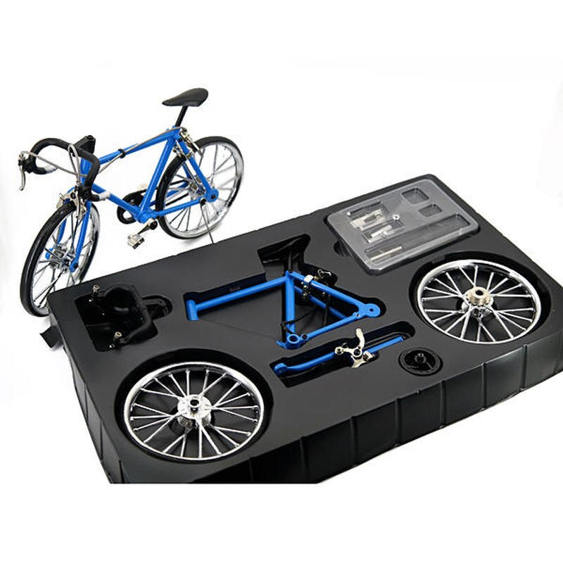 Bicycle Model Simulation DIY Alloy Mountain Road Bicycle Set Decoration Model DIY Model Toy Teaching Model