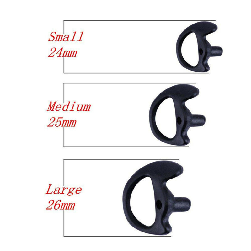 2 uds moldes para los oídos suave 2 vías Radio Earmold reemplazo de auricular inserto para tubo de bobina acústica kits de audio accesorios para auriculares