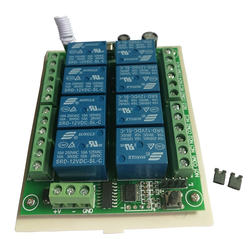 DC 12 V 24 V 8 CH Canais 8CH RF Sistema de Interruptor de Controle Remoto Sem Fio, 315/433 MHz Transmissor e Receptor/Portas de Garagem/lâmpada