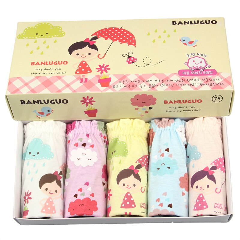 Katoen Kinderen Gedrukt Driehoek Broek Meisjes Ondergoed Kid 'S Shorts Baby Meisje Driehoekige Onderbroek