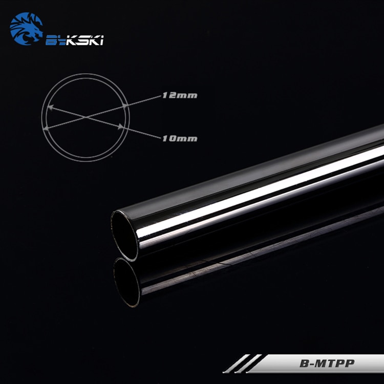 Bykski Water Cooling Chrome Plated Rigid Copper Tube OD 14MM 500x200mm B-PP7TP500X200