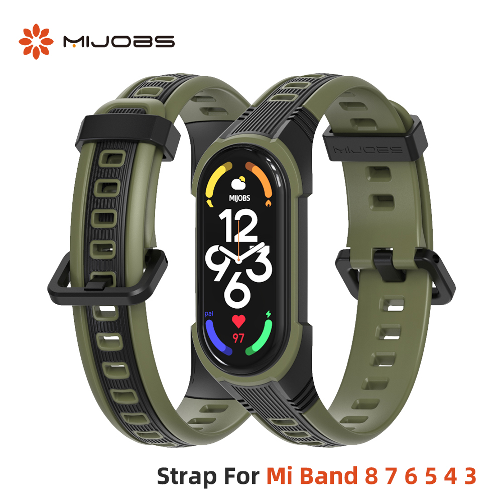 Pulsera para Miband 8 7 6 5 WatchBand para Xiaomi Mi Band 7 5 4 3 pulsera de silicona para Miband 6 7 pulsera NFC Global Band