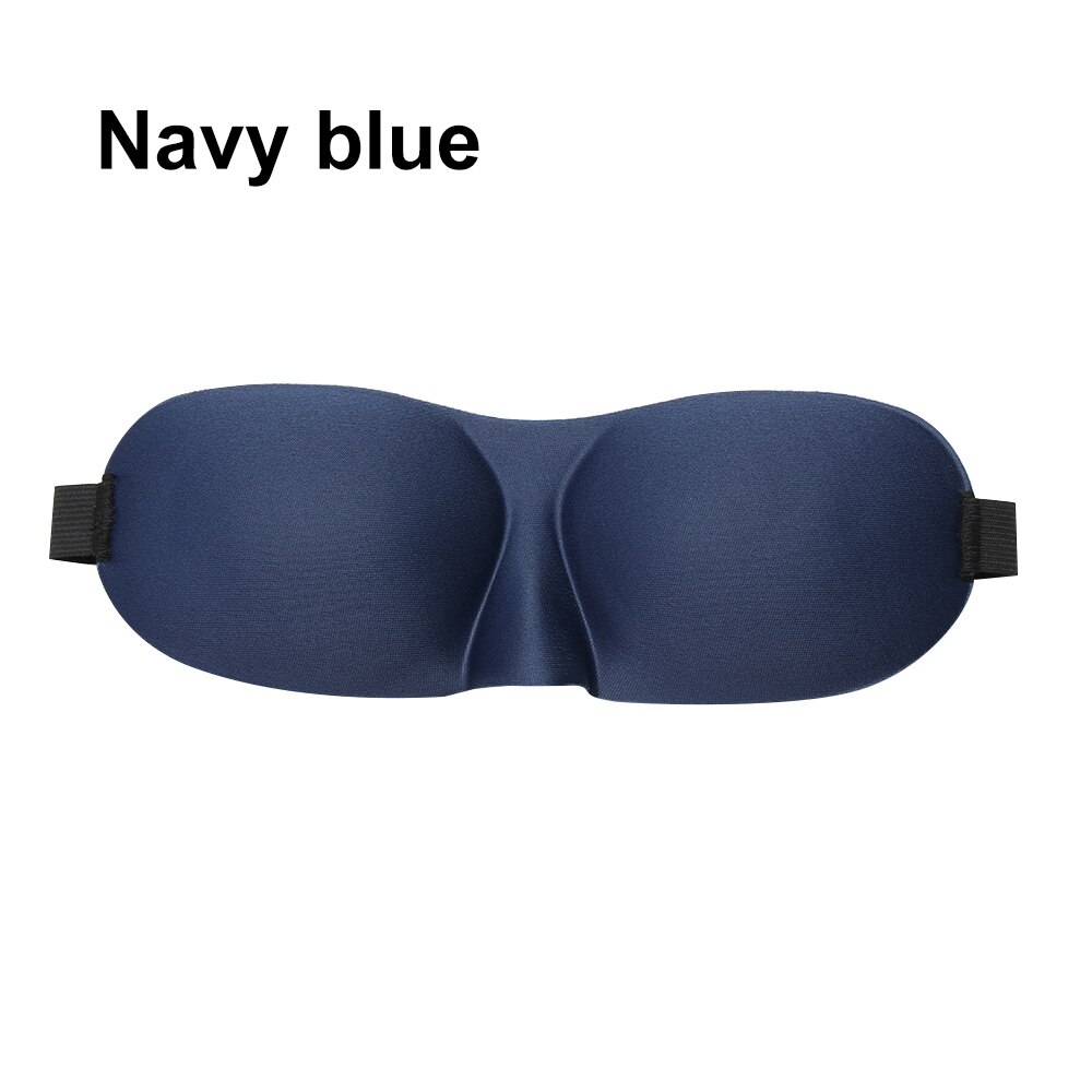 Polyester Schwamm Auge Maske Weich Gepolsterte 3D Schlaf Schwamm Masken Abdeckung Reise Rest Augenbinde Schatten Schlafen Nacht Auge Masken: Marine Blau