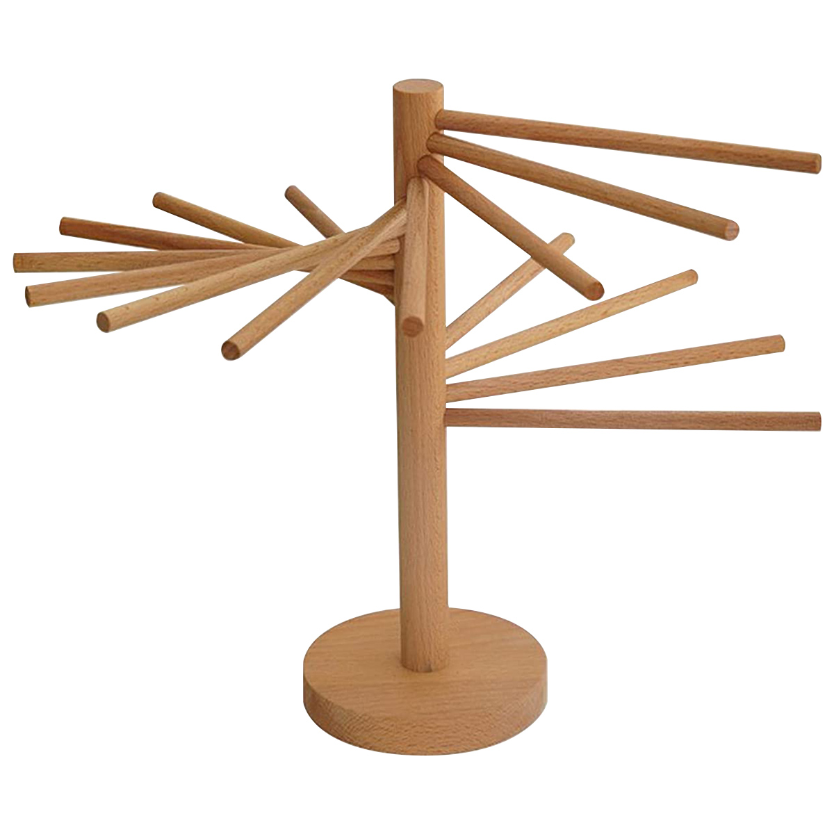 Opvouwbare Pasta Droogrek Houten Spaghetti Standaard Droger Met 16 Ophangstangen Zelfgemaakte Verse Noedelhanger Voor Thuiskeuken: Default Title
