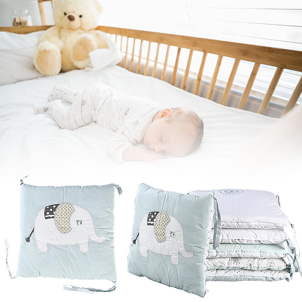 6 Teile/los Baby Bett Protector Krippe Stoßfänger Pads Baby Bett Stoßfänger In Die Krippe Nestchen Sicherheit Baumwolle Mischung Baby bettwäsche Set