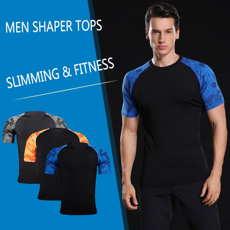 Fahion Men Running T Shirt Men O-neck T-shirt Bodybuilding Sport Shirts Tops Gym Men Tees