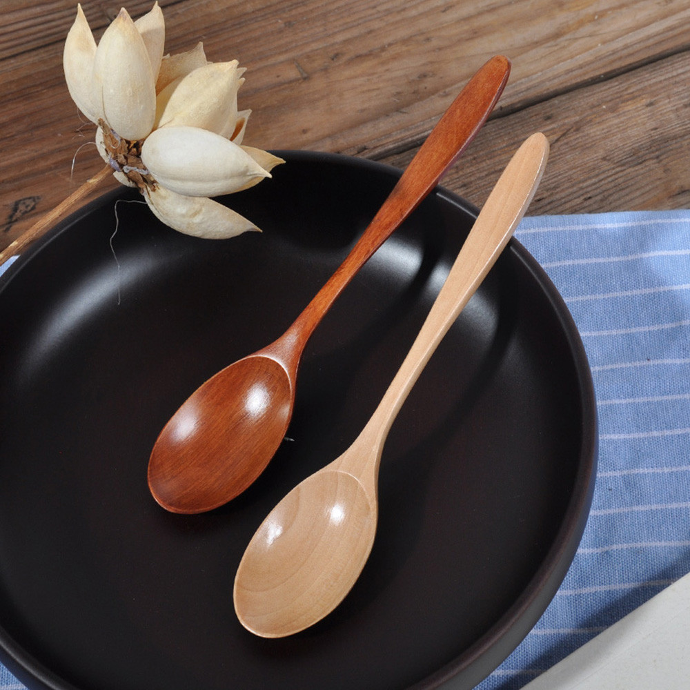 Cuchara para cocina, utensilios de café, cuchara de madera, cucharita y cubertería para cocina, bar, restaurante L0422