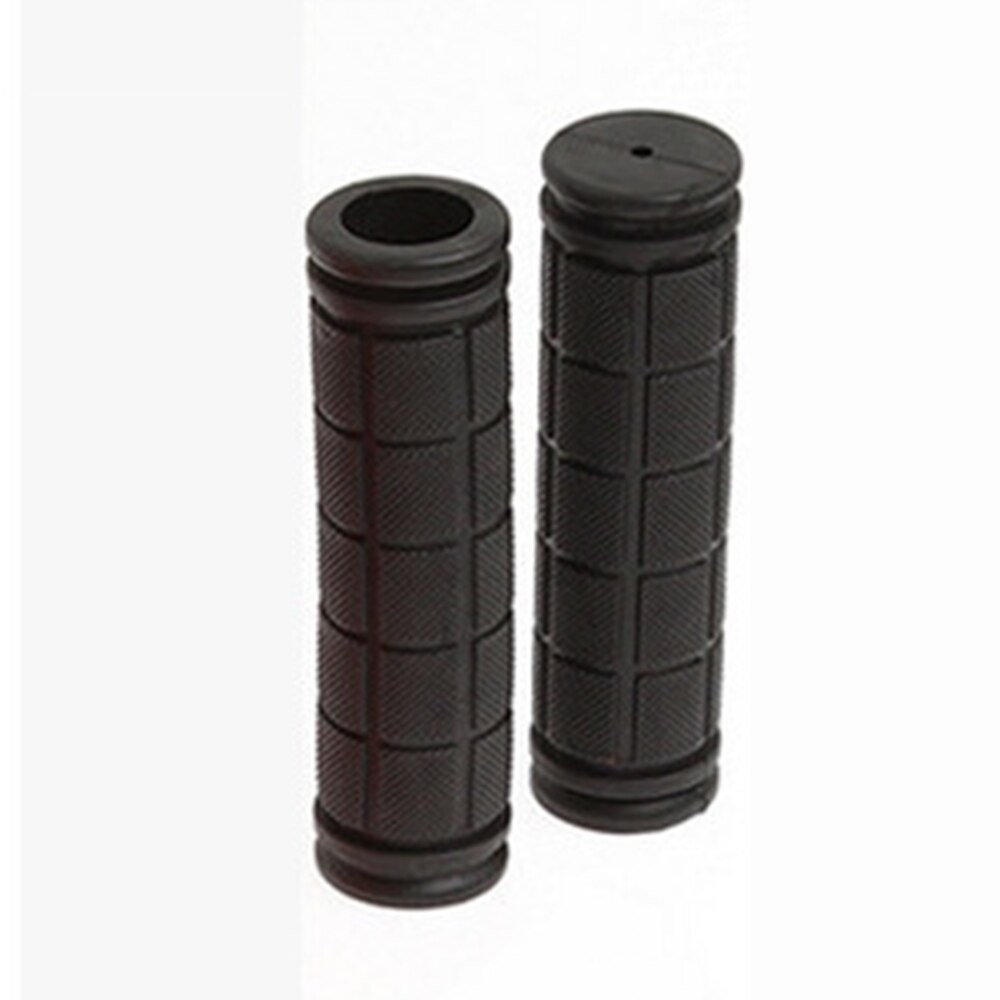 1 pair Grips Rubber MTB Road Bike Grips Handle End Bar Cycling BMX Fixed Gear Handlebar Grips Fixie Bike Parts Non-slip Bar: Black