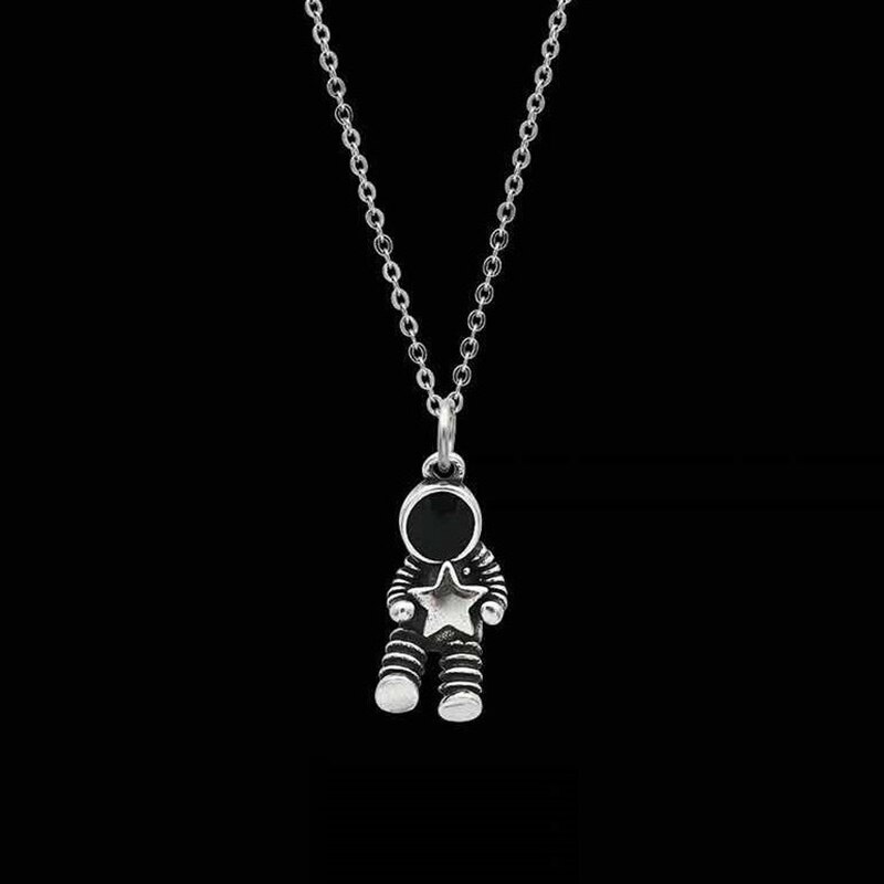 Zilver Kleur Sterren Astronaut Hanger Ketting Mode Vrouwelijke Choker Kettingen Sieraden Eenvoudige Dames Pentagon-Ster Sieraden: Cross chain 2