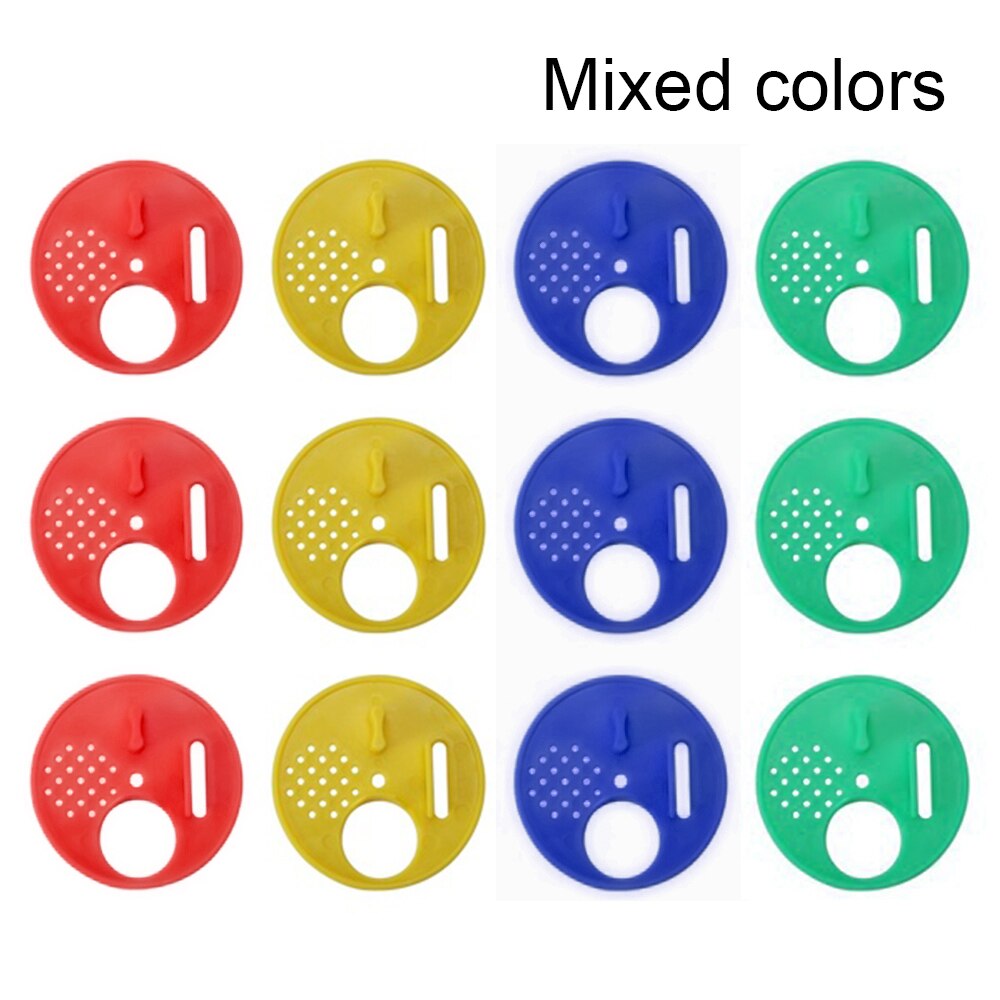 12PCs Round Bee Hive Box Entrance Gate Disc Plastic Bee Nest Door Honeycomb Entrance Gate Beekeeping Tool Equipment: mixed colors