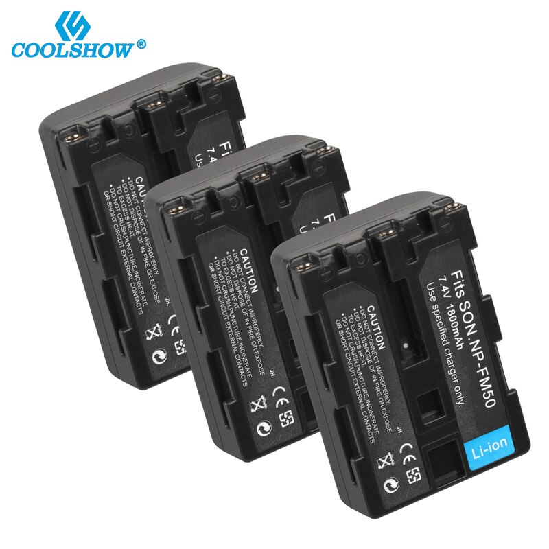 NP FM50 FM55H 1800mAh Batteries for Sony NP-FM50 NP-FM51 NP-FM30 NP-FM55H DCR-PC101 A100 Series DSLR-A100 Camera Battery