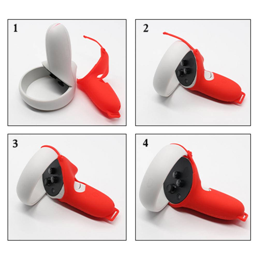 Siliconen Vr Controller Accessoires Voor Oculus Quest 2 Vr Beschermhoes Controller Cover Skin Handgreep Covers Voor Quest2 #