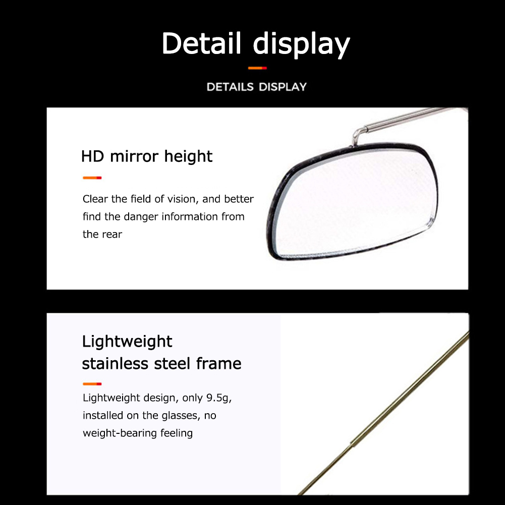 Espejo retrovisor para gafas de ciclismo, accesorio para entusiastas de la conducción, 360 grados