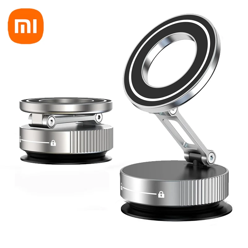 Xiaomi Super Strong Magnetic Phone Holder Foldable 360° Adjustable Vacuum Car Mount For Car Desk Bathroom Phone Holder: WHITE